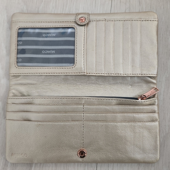 Beige and Rose gold Mimco wallet - Picture 2 of 3